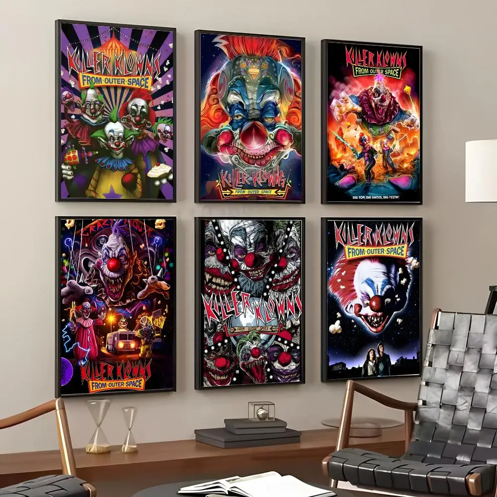 Movie K-Killer Klowns Painting Calligraphy Cotton Canvas Wall Art Poster HD Print Modern Home Decor Painting