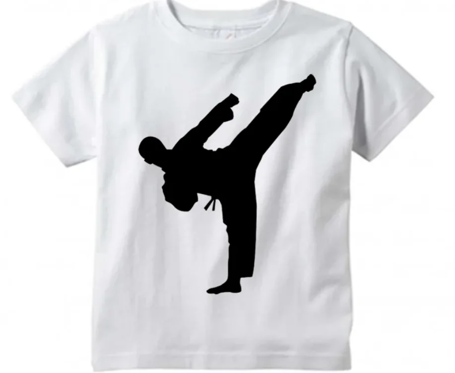 Summer Karate KICK MMA SHOTOKAN Design T Shirt Kids  Casual Short Sleeve Tops Children'sCute  Japanese Kanji T-Shirt