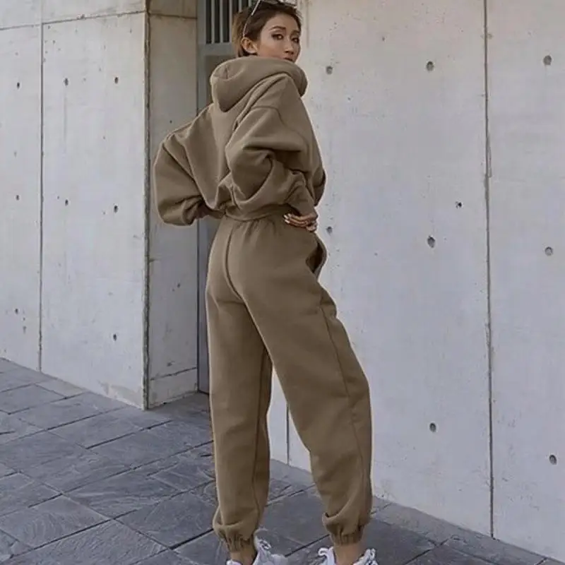 

Women's 2025 Fall Winter Hoodie Tracksuit Set Casual Sportswear Outfit Streetwear Sweatshirt Pants