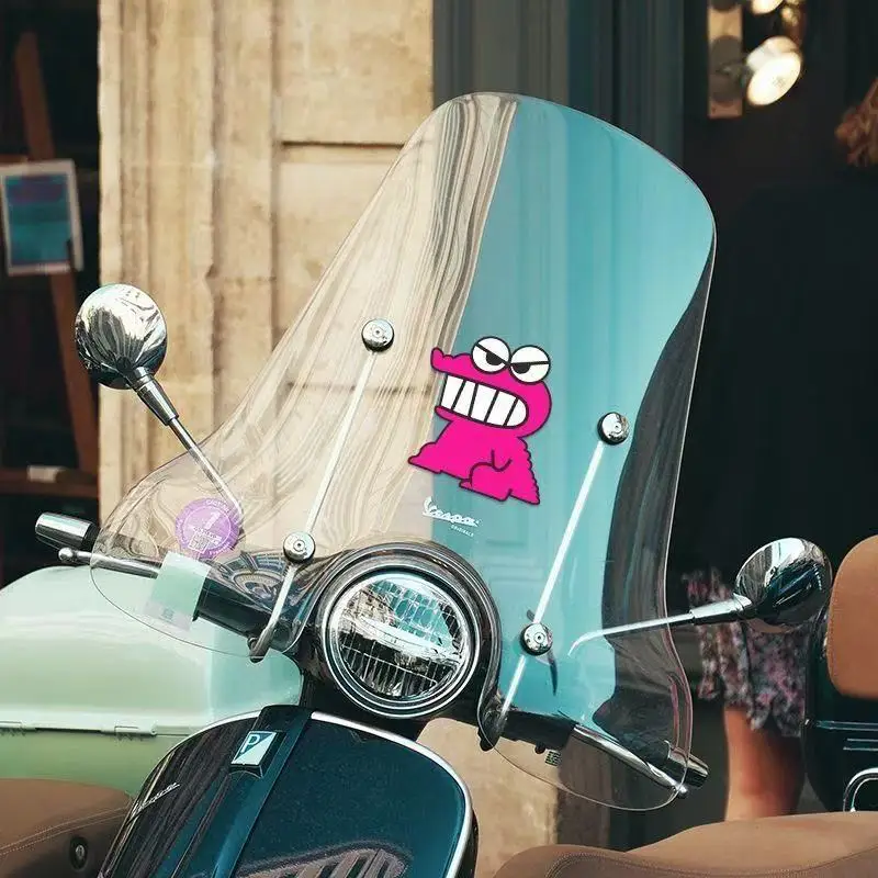 Personalized Car Stickers Angry Little Dinosaur Electric Scooter Decals Pink Cartoon Dragon Crayon Shin‑chan Creative Stickers view 4