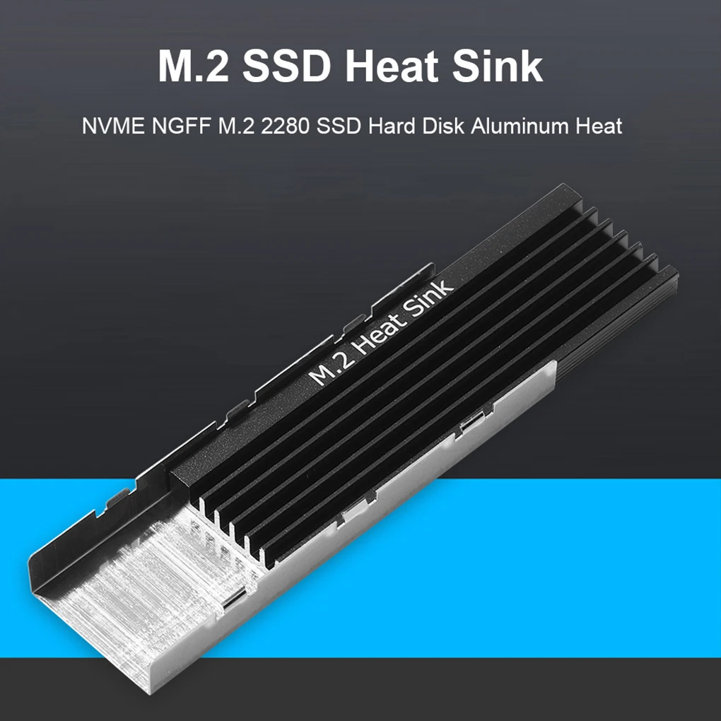 Efficient Heatsink For M2 SSD Corrosion Rust Prevention Resistant To Dirt Solid-state Drive Heatsink Black single layer