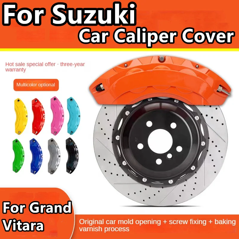 For Suzuki Grand Vitara Brake Caliper Cover Aluminum Alloy Front Rear Wheel Modification Kit Fit 1.6L 2.0L MT AT 2004 2007