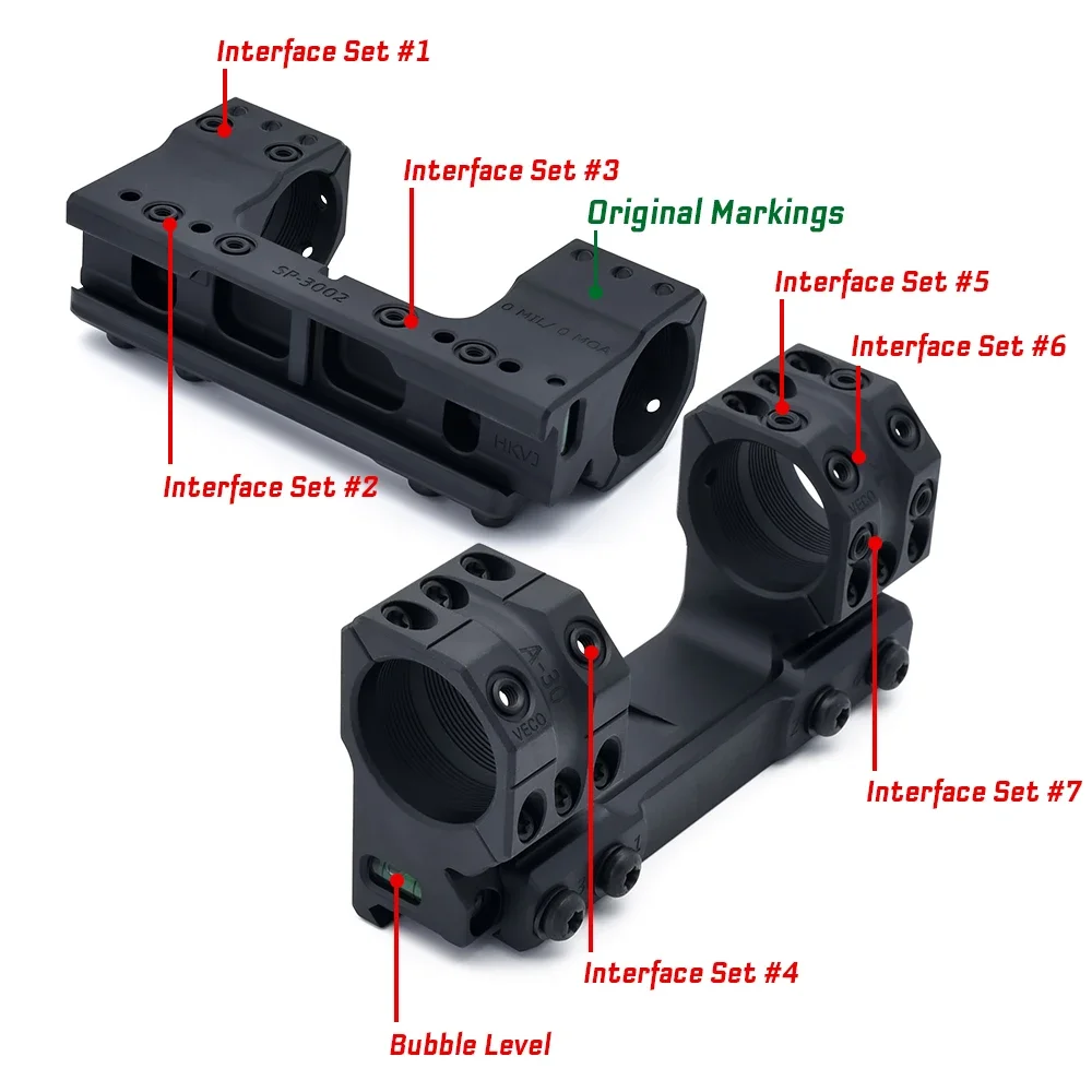 Scope Rings 1.54 inch for 1913 Picatinny Rails, AR15, M4 one Piece Scope 30mm 34mm Mount