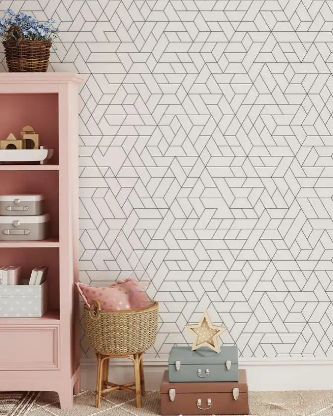 Customized size wallpaper, modern simplicity abstract graphics geometric gold lines 3d murals home decoration simplicity mural
