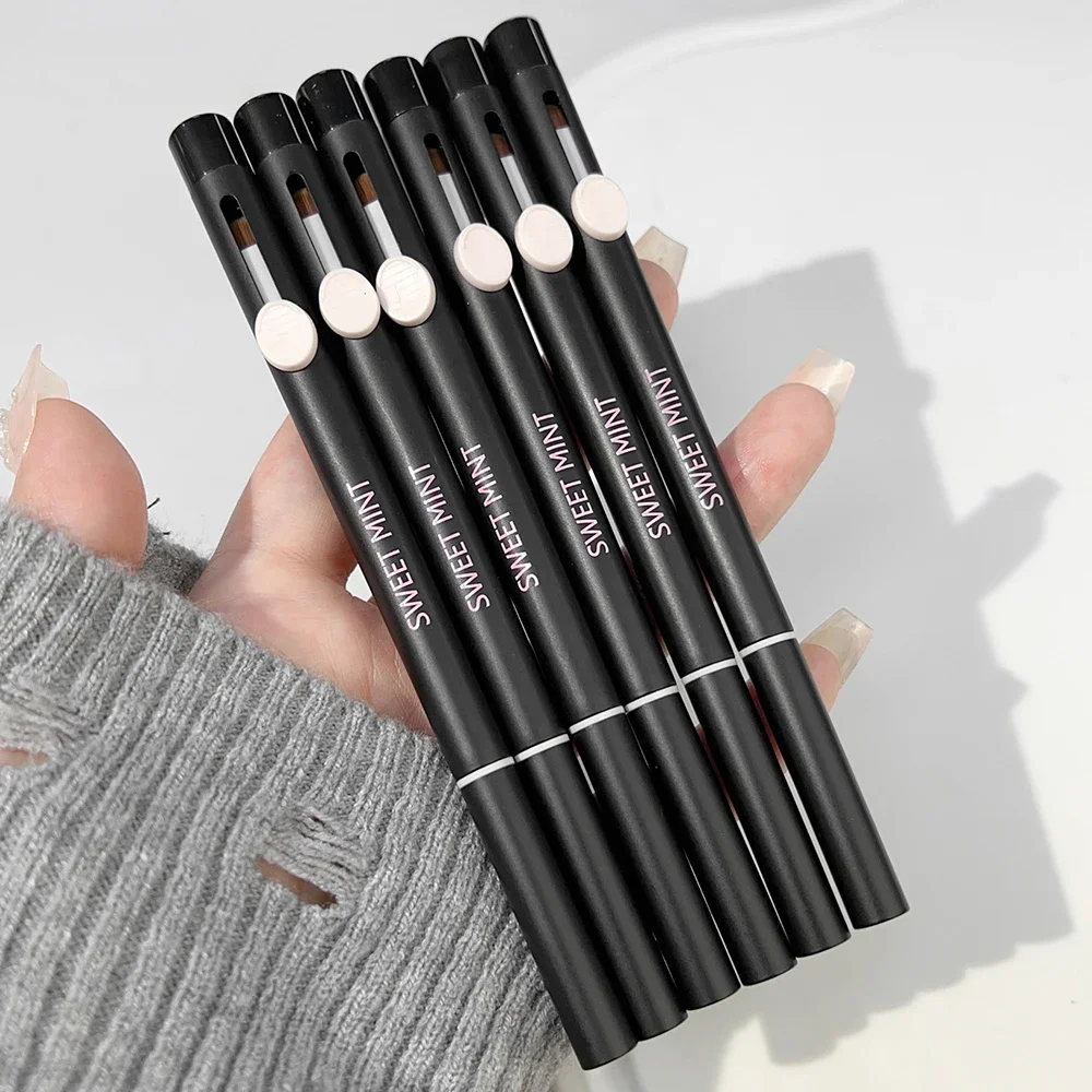 Stylo à Lèvres Nude à Double Tête avec Pinceau, Waterproof et Durable, Rouge de Contour, Crayon à Lèvres Coréen, Maquillage Cosmétique, 256 Jules Liner