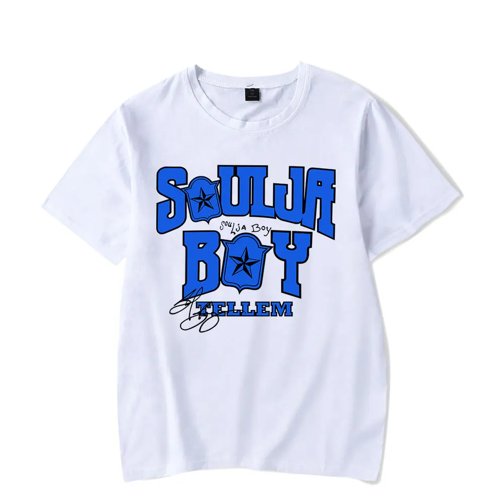 Camiseta firmada Soulja Boy Tellem, Camiseta Vintage de los años 90 para hombre y mujer, Camiseta divertida de manga corta, camisetas Harajuku Unisex, Camiseta