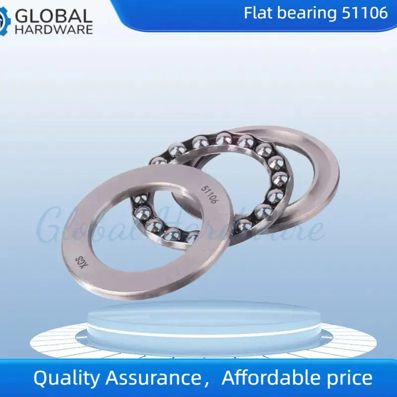 

1 шт. прочный высококачественный плоский упорный шарикоподшипник 51106