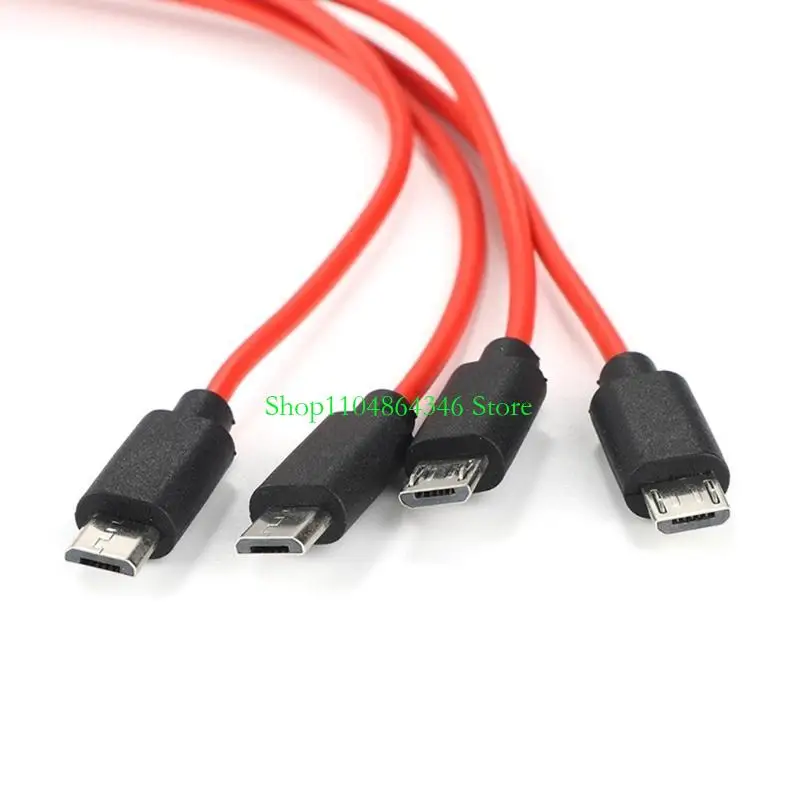 5asd 4 In 1 Micro USB Splitter Charging Data Cable For Android Phone Tablet Splitter