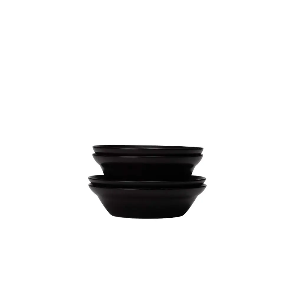 Earthen Pot Zen Bowl Set - Ceramic Dinnerware Set With Bowls, Plates & Mesh Bag - Sleek Tableware Set For Camping & At-Home Use
