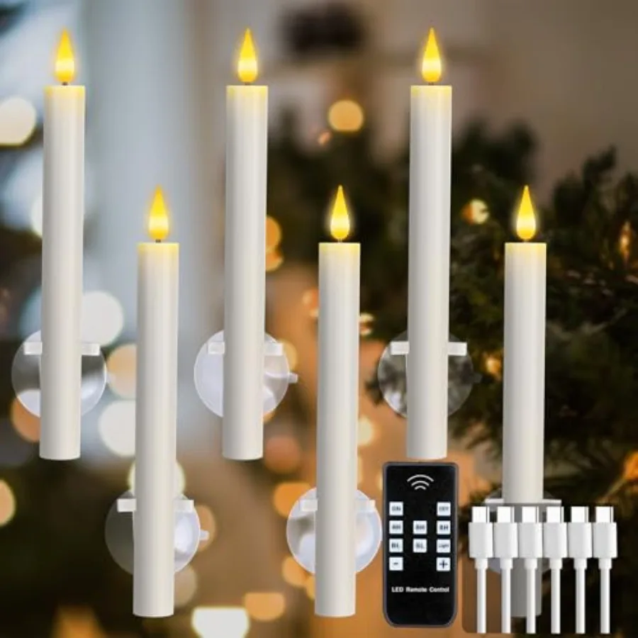 

Перезаряжаемые беспламенные светодиодные свечи-конусы с пультом ДУ и присосками, белые, мерцающие, на батарейках