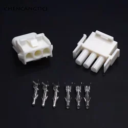 1 Set 3 Pin TE Automobile Elevator Connector 6.3 mm Male Female Pitch To Plug Air Docking Socket 350766-1 350767-1