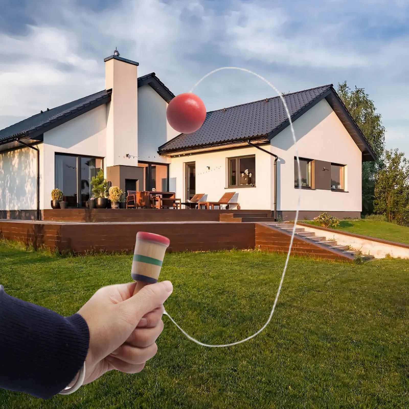 

Набор из 5 предметов: Премиальная игра «Дротики» с деревянными шариками для развития координации рук и глаз, для игр в помещении и на улице, игрушка для тренировки координации рук и глаз