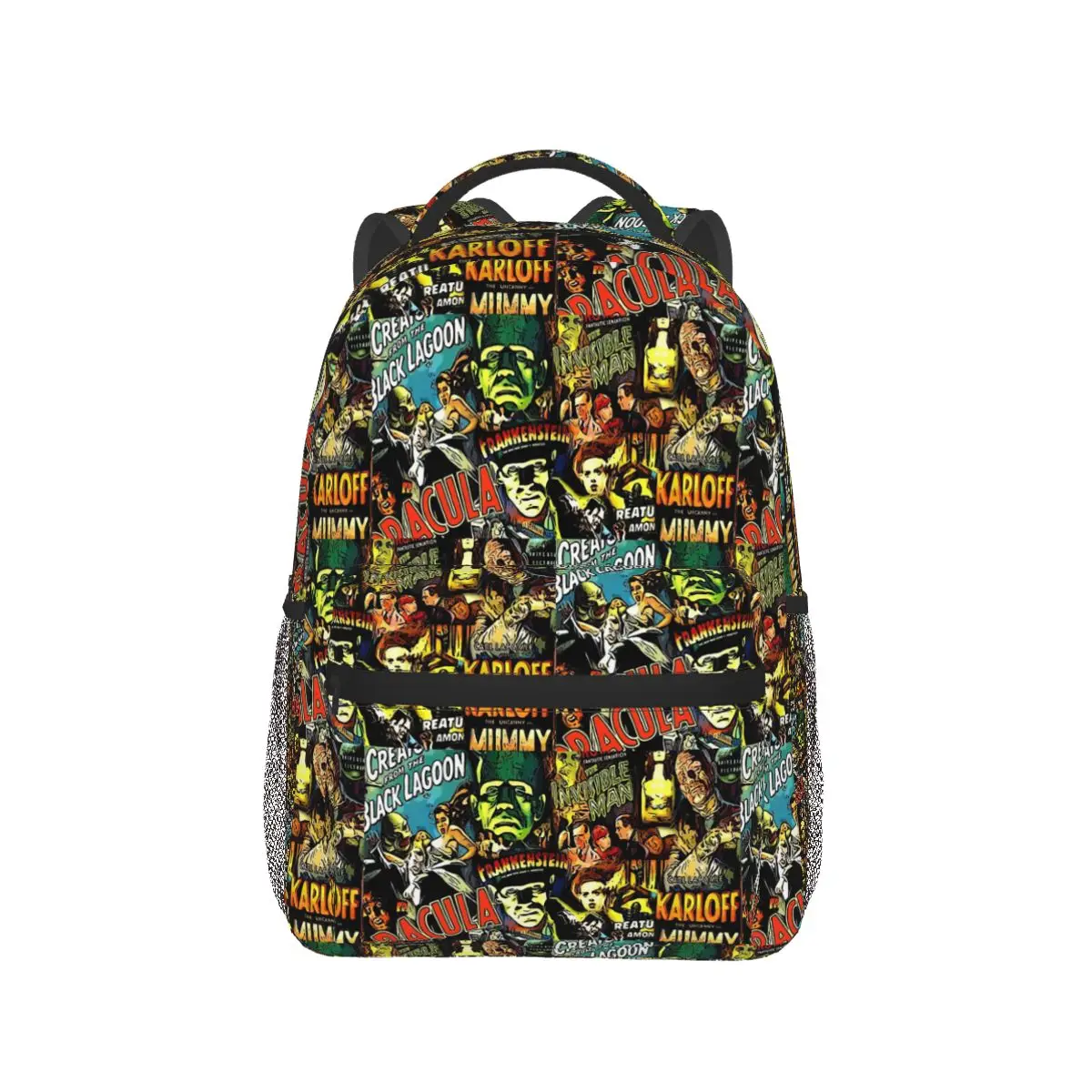 Horror Cult Universal Monsters Movies Backpacks Boys Girls Bookbag Students School Bags Cartoon Travel Rucksack Shoulder Bag