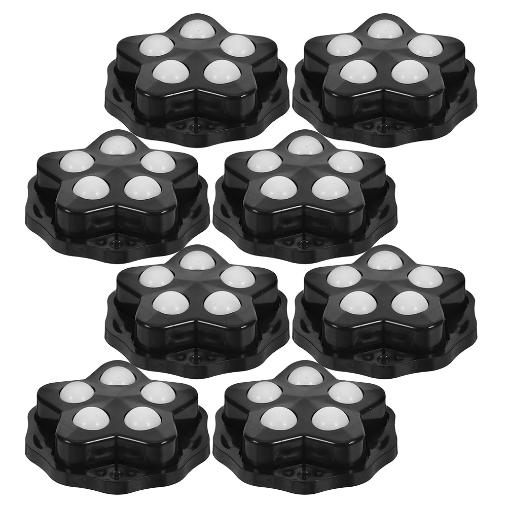 

8pcs Self Adhesive Swivel Caster Wheels Universal Movable Steel Sliders Strong Load Bearing Smooth Countertop Tiles Mini