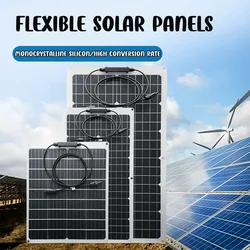 Panneau Solaire Photovoltaïque Sanglant, Chargeur de Batterie, Cellule Flexible pour Camping-Car, Montres Maison, Toit, délégations, Étanche, Frevier, W1000W500W