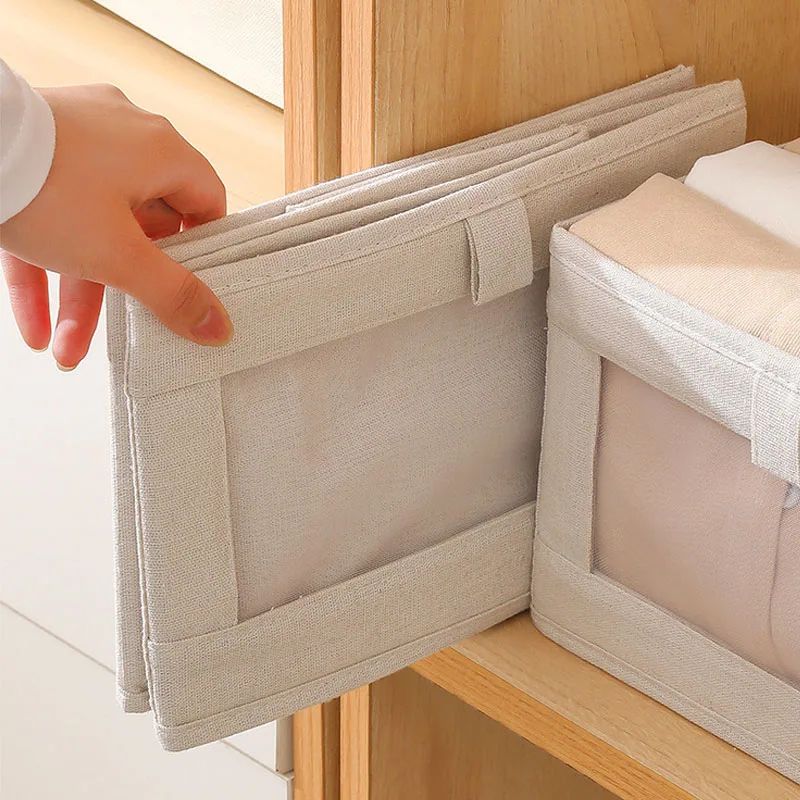 Clothes Organizer Foldable Underwear Socks Storage Box Cabinet Drawer Moving Container Toy Storage For Home Cloth Storage Box