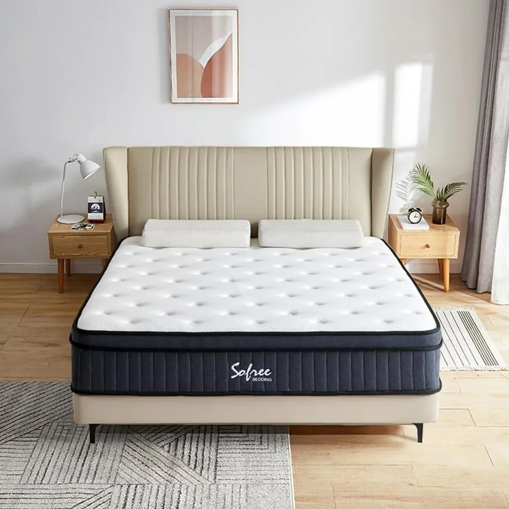 Full Size Mattress, 10 Inch Memory Foam Hybrid Mattress, Strong Edge Support, Pressure Relief, Medium Firm, CertiPUR-US