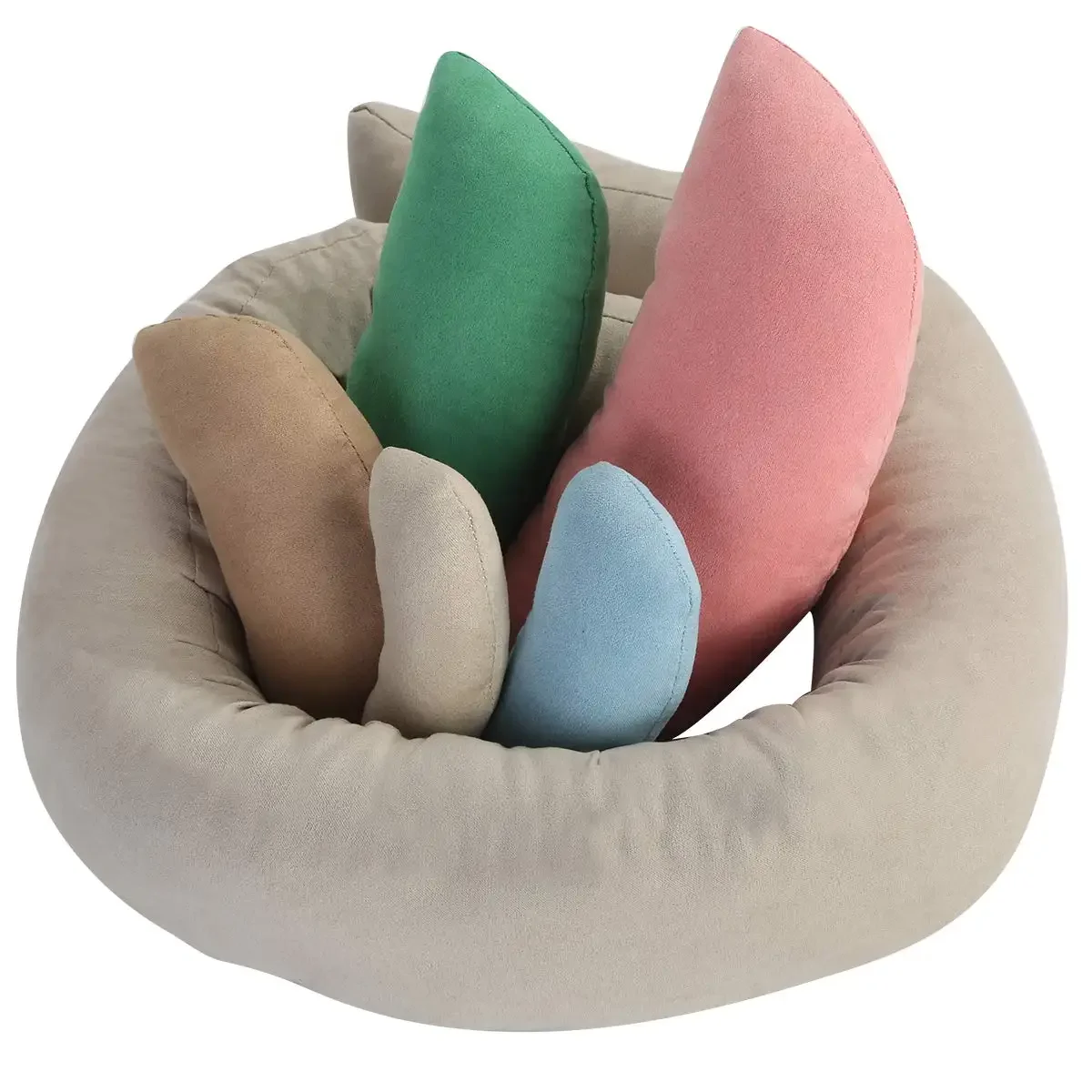 6PCS Baby Photoshoot Props Posing Pillow Newborn Photography Props Baby Bedding Cushion Baby Bean Pillow Infant Mattress Props