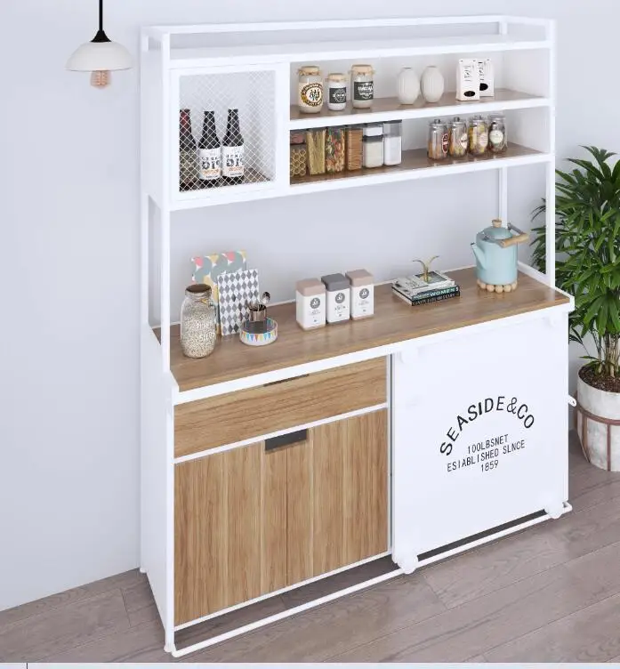 Multifunctional side cabinet solid wood commercial integrated wall tea water cabinet storage cabinet storage cabinet