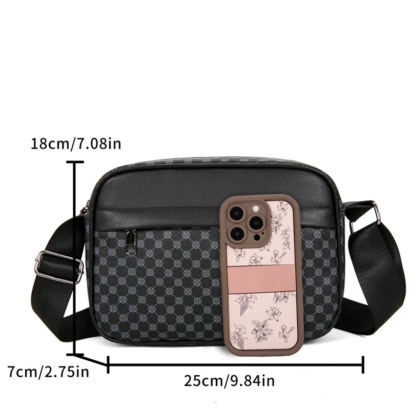 موضة الطباعة حقيبة كتف رجالية بولي Leather جلد رجل رسول حقيبة كروسبودي خمر نمط الرجال حقيبة يد حقيبة كتف بولسا حقيبة ظهر