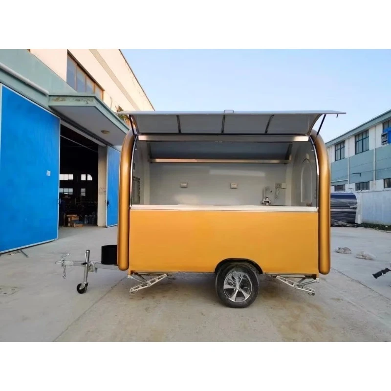 Mobile Food Trucks Coffee Food Trailer Hot Dog Carts Street Snack Vending Equipment for Sale view 2