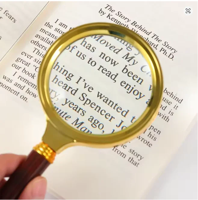 90mm Loupe Magnifying Glass Easy to Use for Reading Books Newspapers Handheld Magnifier Jewelry Science Tool