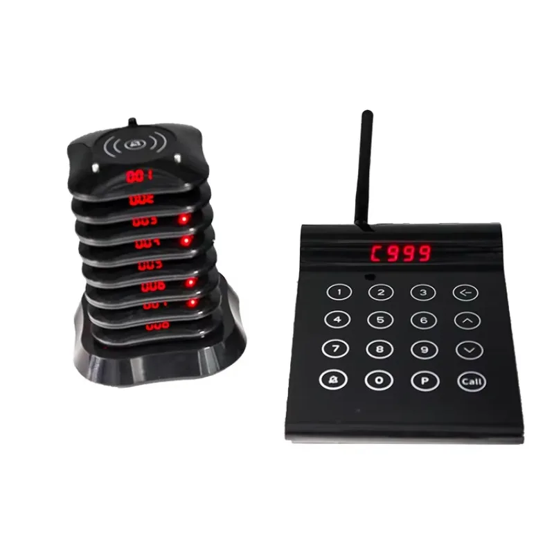 Design Wireless Coffee Shop Call Button System, Model QC08, Frequency 433.92M, Suitable for Milk Tea Shops