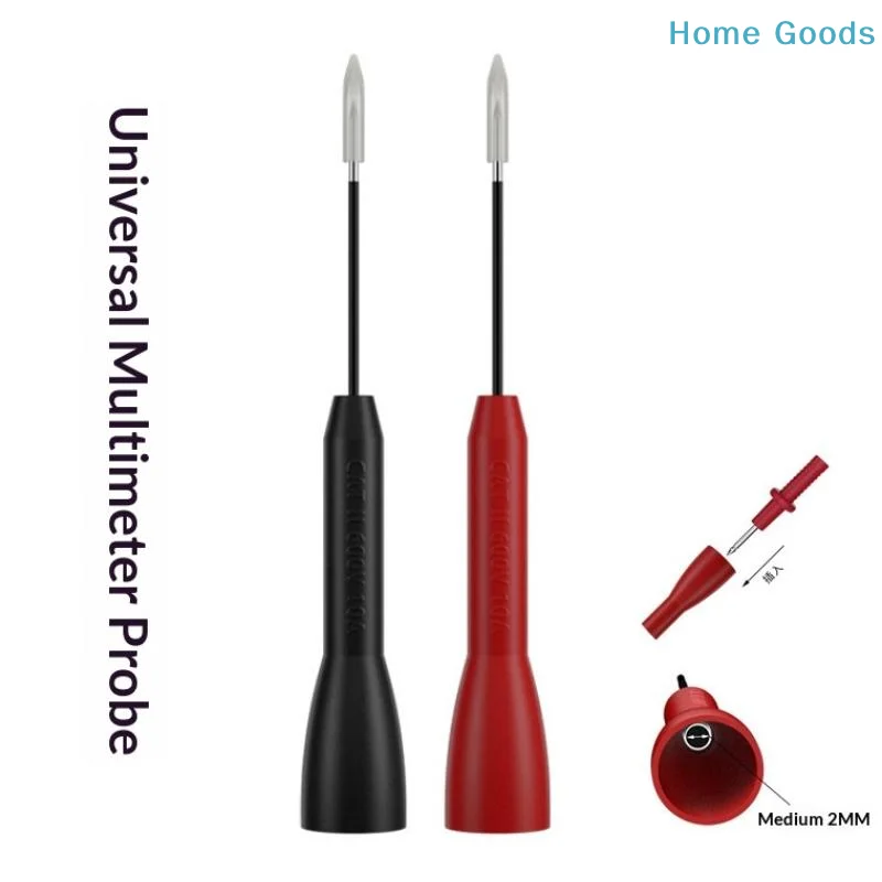 2mm Test Lead Extension Cover Non Destructive Multimeter Probe Testing Needle Extension pin socket Test Lead Stainless Steel Pin