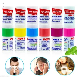 1PC Thailand Nasal Inhaler Poy sian Mark 2 Herbal Nasal Inhaler Poy Sian Stick Mint Cylinder Oil Brancing Breezy Asthma