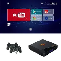 HaaYot Retro Game Console & Android Smart TV Box 2 in 1 9000+ Games Box with 3D Games Pad 64G Media Player Box 4K Youtube