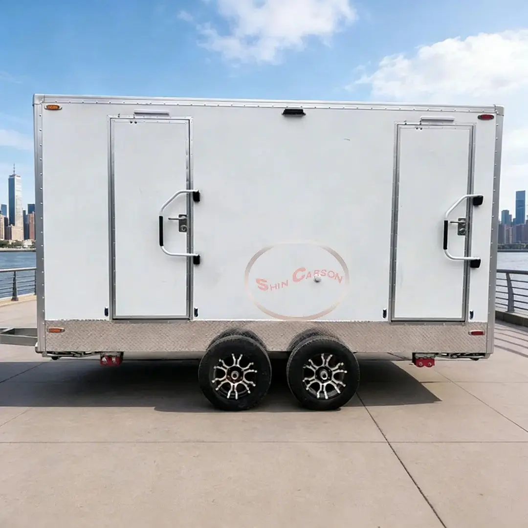 Portable FRP Mobile Toilet Trailer with Sink And Urinal for Outdoor Events And Camping - Lightweight And Durable
