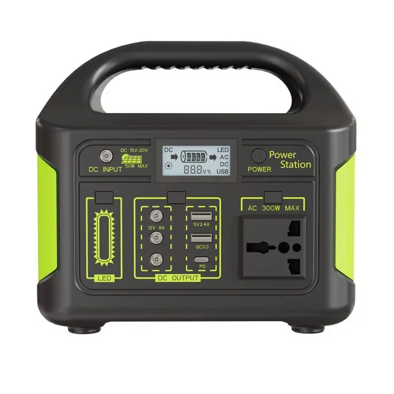 300W Solar Generator Portable Power Station MPPT LiFePO4 Battery For Home Backup Outdoor Camping Emergency Use (Solar/Car)