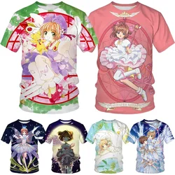 Summer Card Captor Sakura 3d Printing Fashion Harajuku Style Top New Unisex Casual Round Neck Short Sleeve T-shirt