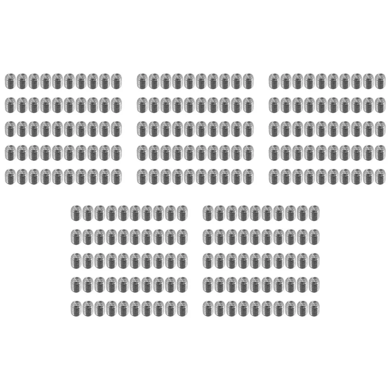 

AFOURT-250Pcs M2.5 X 3Mm Stainless Steel Hex Socket Set Grub Screws Headless Cup Point