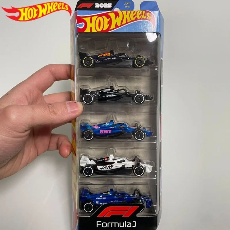 

Новинка 2025 года в наличии: Коллекционный набор Hot Wheels X Formula 1 JLN11, 5 упаковок, масштаб 1/64, литые модели автомобилей, игрушки-подарки