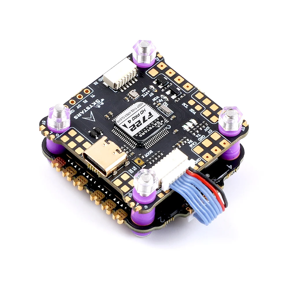 SKYSTARS F7HD Pro4 MPU6000 Flight controller and KO45A/60A AM-32 32bit 128K 4IN1 ESC fly tower stack