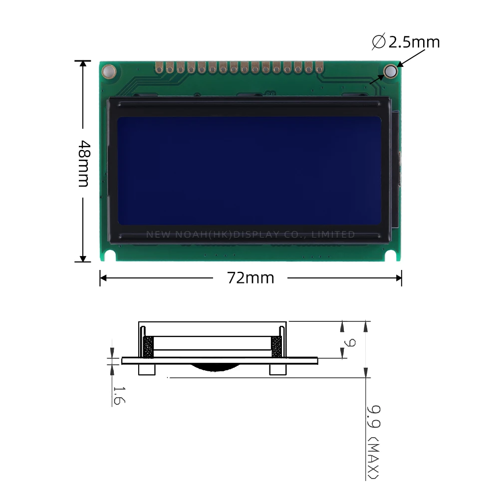 Cyrillic Blue Film White Letters 1604B-2 LCD Module IPC 16PIN 04*16 ST7066U Industrial Display Screen Stable Supply Of Goods