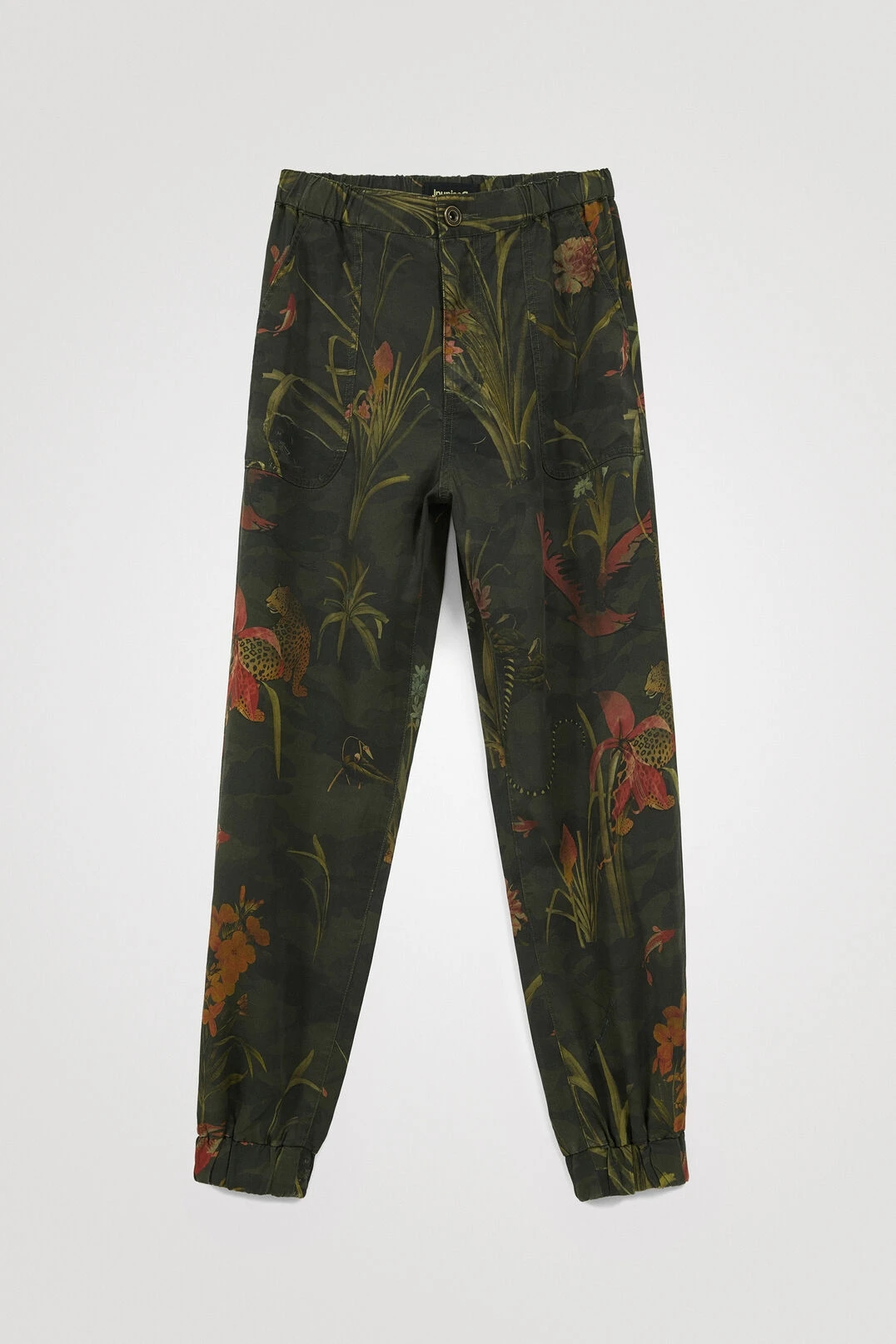 Foreign trade original single Spanish new printed jungle loose pants with loose hem thin trousers