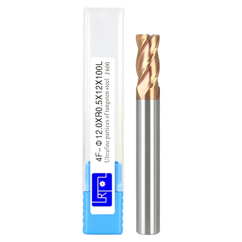

hrc60 4 Flutes R0.2 0.3 0.5 1.0*D4 6 8mm Corner Radius Coating End mill CNC Spiral Router bits Milling Tools