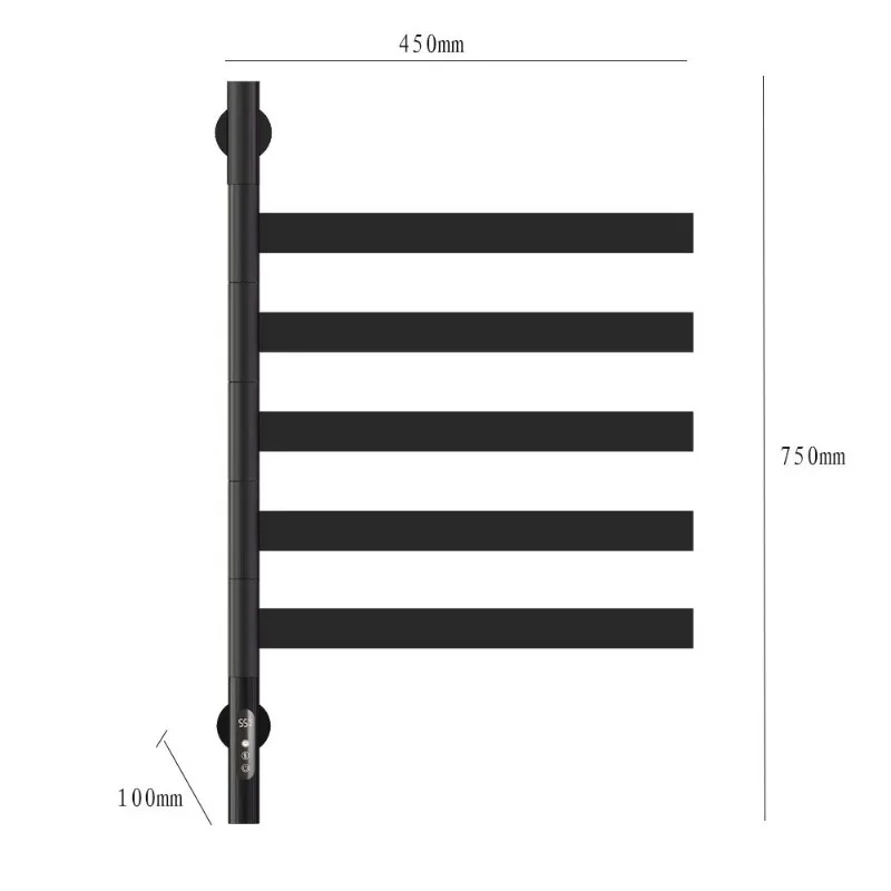 

Бытовая электрическая вешалка для полотенец, интеллектуальная сушилка с постоянной температурой, пистолет, серая вращающаяся нагревательная стойка для ванной комнаты, золото