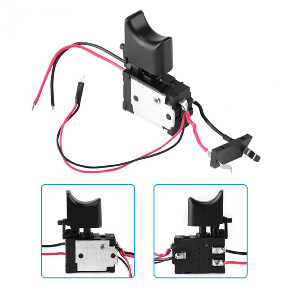 DC 7.2V-24V Drill Speed Controller Drill Switch Lithium Battery Cordless Drill Speed Control Trigger Switch With Small Light