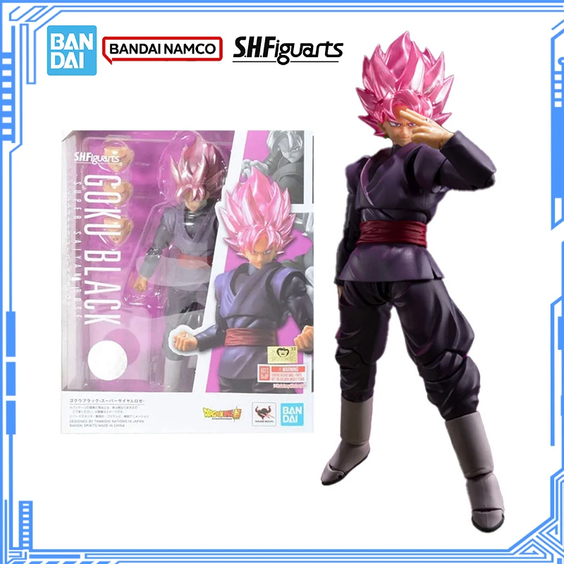 

Bandai Genuine Dragon Ball Model Kit Anime Figures SHF Goku Black Super Saiyan Rose Action Figure Collection Model Toys Gifts