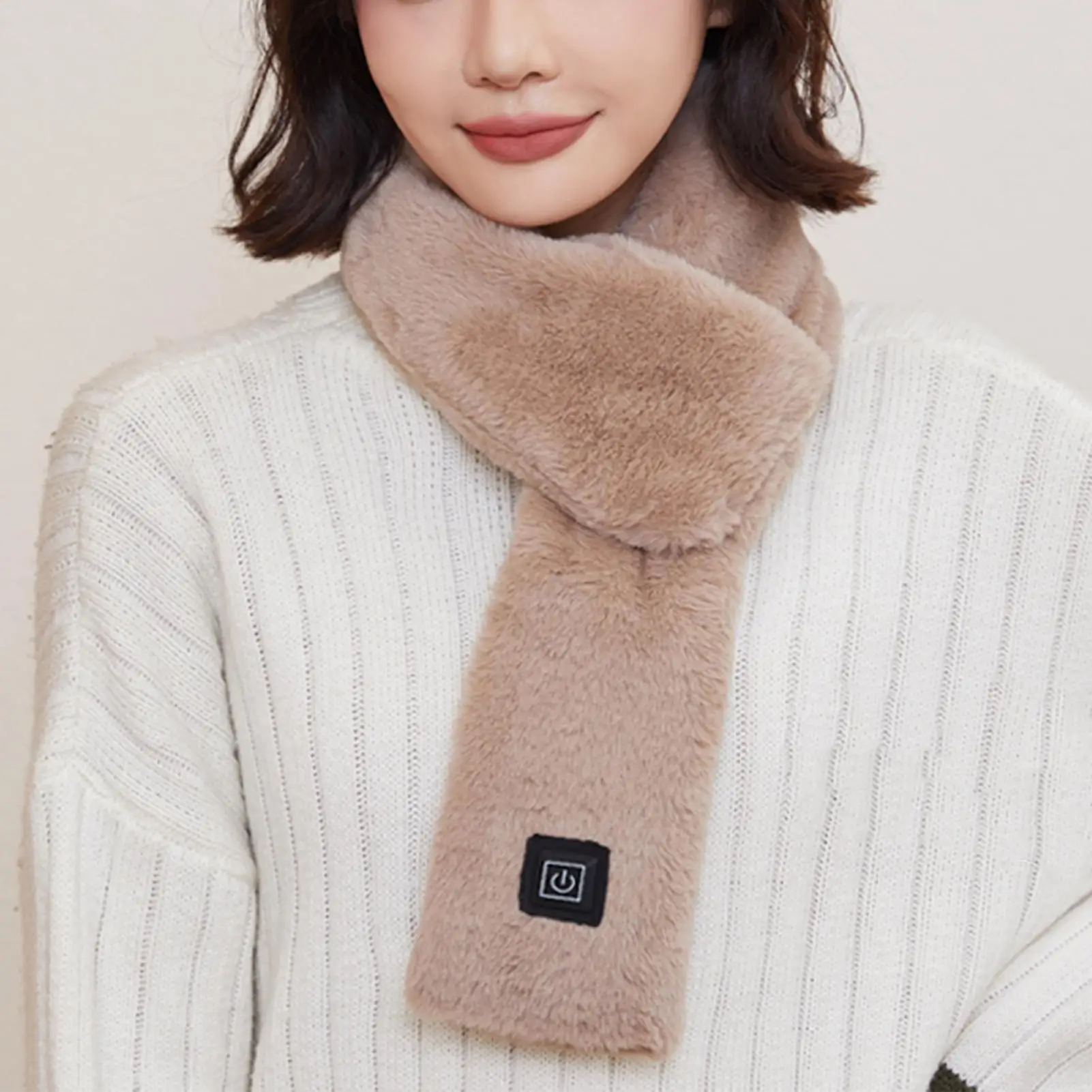 3 Level Adjustable Heated Scarf USB Electric Heated Scarf Charging Soft Heating Neck Wrap for Men and Women Winter Supplies