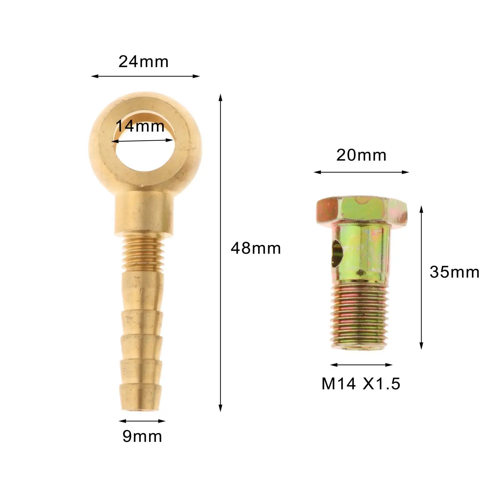 Banjo-Bolzen-Set, Banjo-Bolzen-Unterlegscheiben-Set, Schrauben und Federmutter-Set für die Motorrad-Fixierung