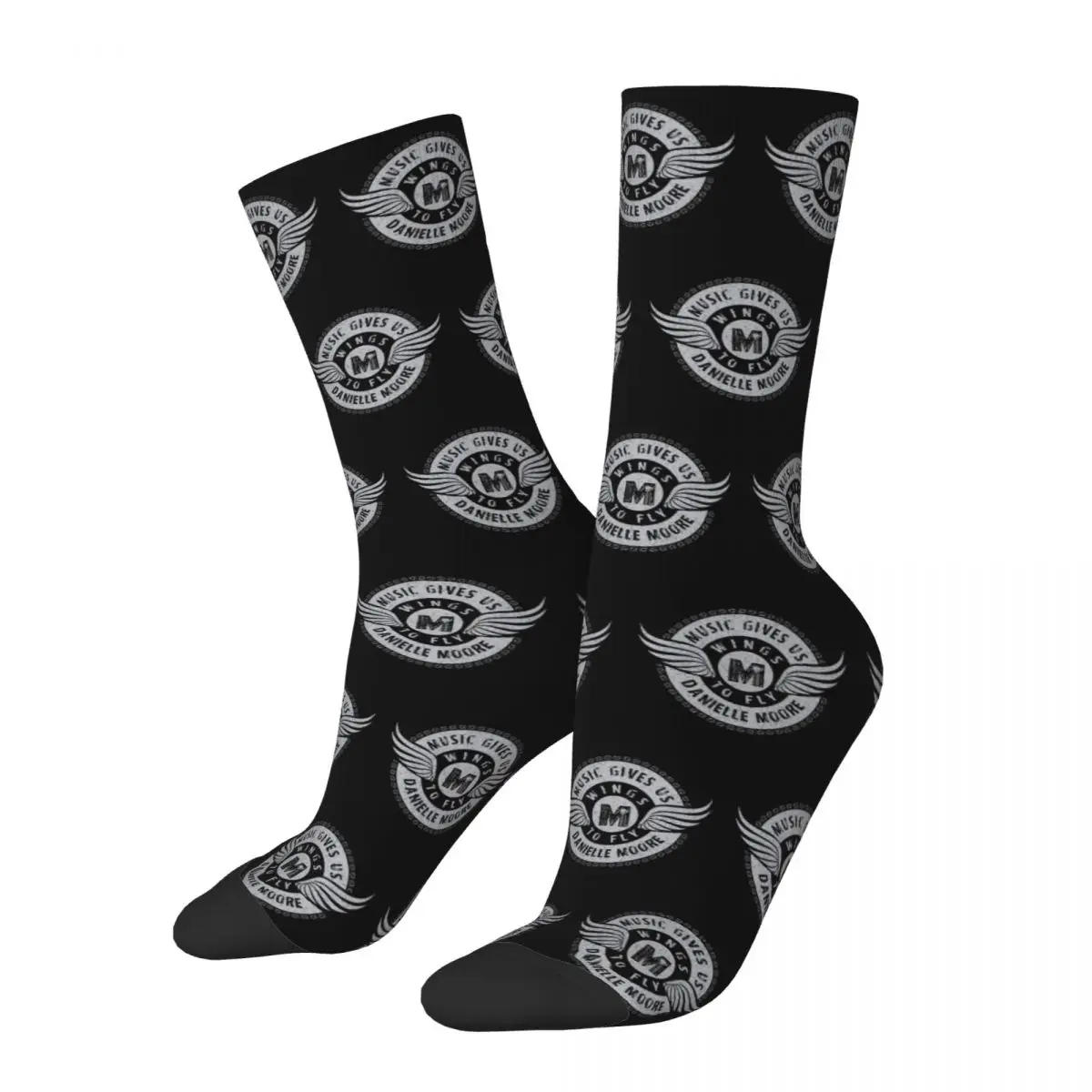 Danielle Moore Music D98 Socks Harajuku Super Soft Stockings All Season Long Socks Accessories for Man's Woman's Christmas Gifts