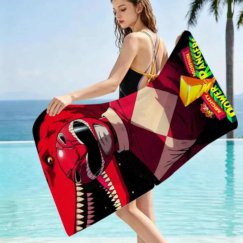 Serviette Heroic M-Mighty Morphin Power Rangers, serviette multi-usages à séchage rapide, pour la famille, la piscine, la plage, les voyages, l'utilisation quotidienne dans le bain