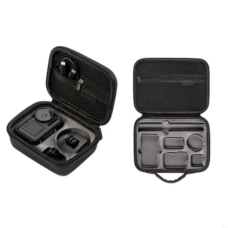 Portable EVA Hard Travel Case Soft Lining Handbag for DJI Action 4 Camera K92C
