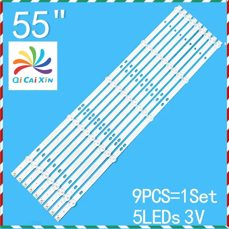 

LED Backlight Strip for HRS_SQY55D3_5X9_2W_MCPCB SYSTEMS K55DLY8US JL.D55051330-031CS-M 031GS 021CS RTU5540-B HV550QUB-F5A