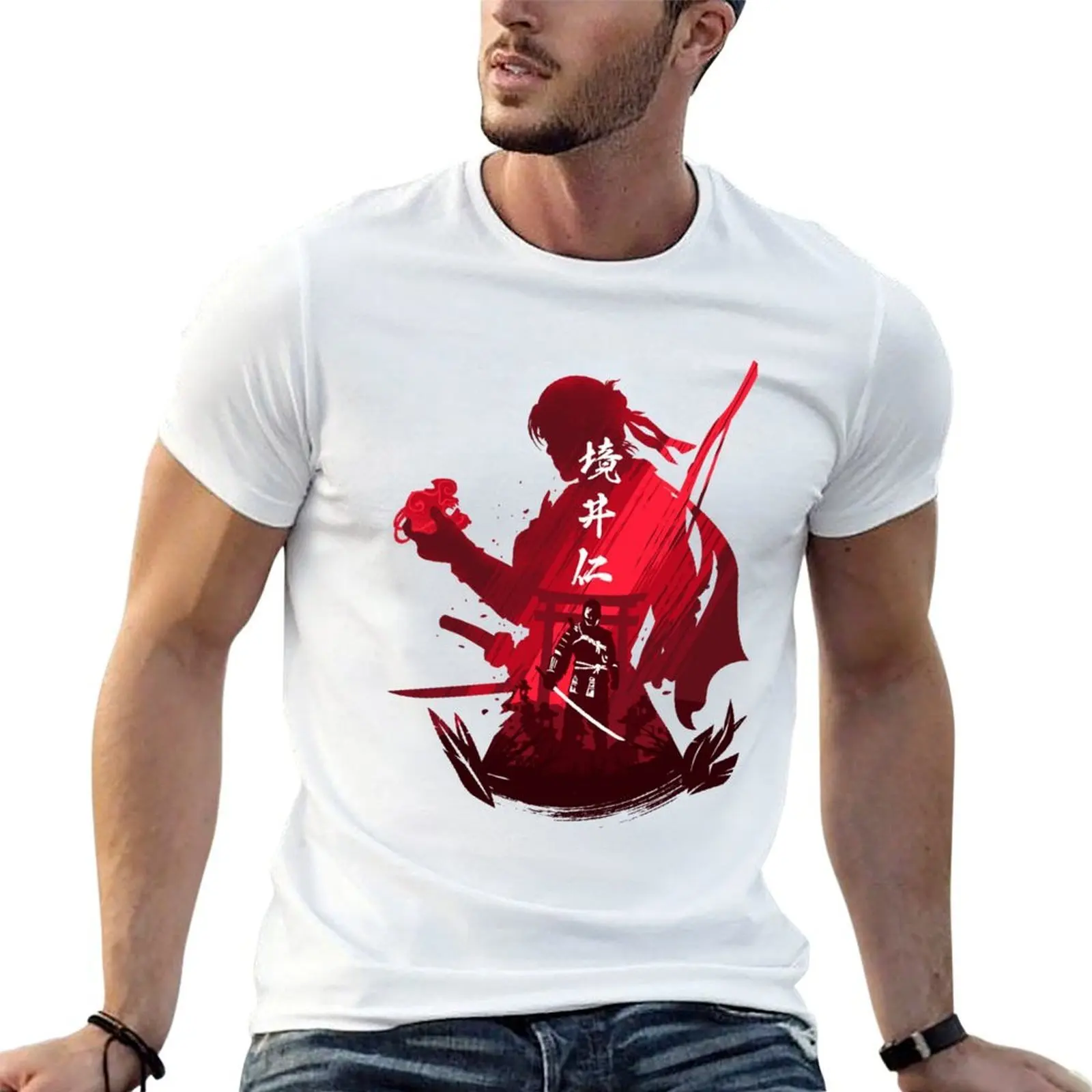 

Cool Graphic Gift Dark Grey Jin Sakai Animal Cute Gift T-Shirt t shirt man casual t shirt for man 100 percent cotton T-Shirt