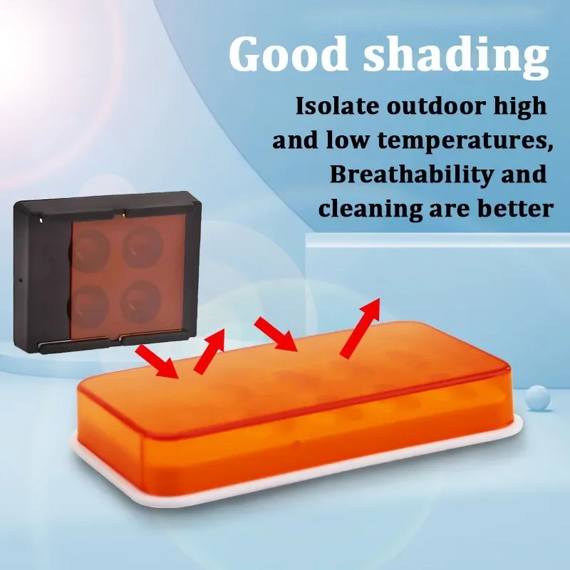 4/8 Slots Dental Resin Shade Light Storage Box Dental Palette with Cover Dental Veneer Box Mix Hood Case Shading Organizer Tool view 3